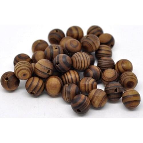 Free Shipping 100pcs Coffee Round Wood Spacer Beads 11mm