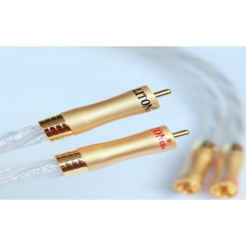 Free shipping Oxygen Free Silver Plated Silver Signal Line 1m/3ft （a Pair