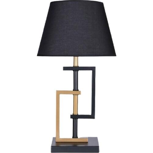 Hmydesign Decorative Table Lighting Lamp Stylish Modern Geometric Stand Design Home For Tendan Lampshade Gold Black