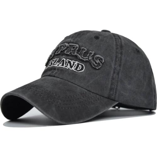 [DIFF COOL]Rebound embroidery retro hat unisex washed cowboy hat letter trucker baseball cap outdoor sports cap