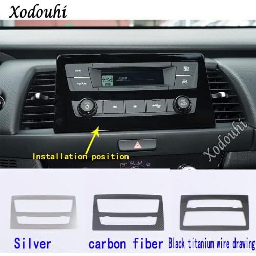 For Honda Fit Jazz 2020 2021 Car Cover Garnish Navigation Map GPS Trim Dashboard Meter Instrument Panel Gauge Frame Stick 1pcs