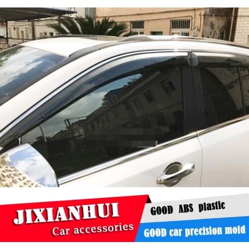 For Mitsubishi guide Plastic Window Visor For guide 2007-2015 Vent Shades Sun Rain Deflector Guard 4PCS/SET Car Styling