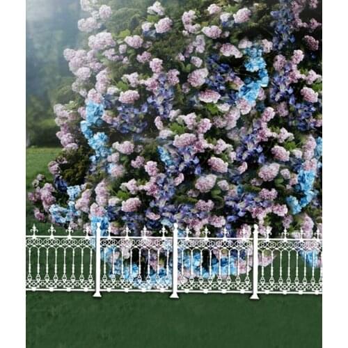 5x7ft Lawn Flowers Tree Photography Backdrops Photo Props Studio Background