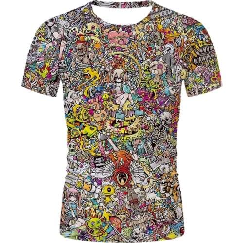 New small floral t-shirt O-neck T shirt summer short-sleeved 3D mens Tshirt shirt large size T-shirts casual loose tops unisex