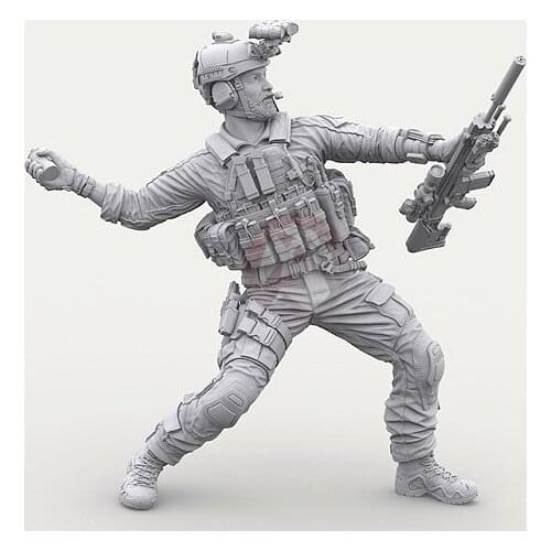 1/16 Scale Unpainted Resin Figure Modern US Seals Force collection figure