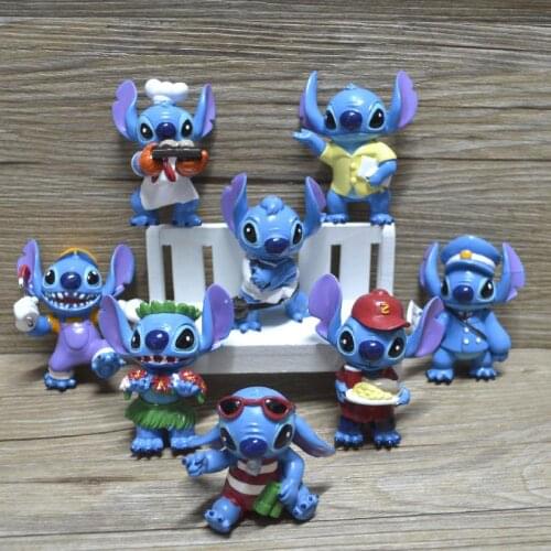 Disney Mini Stitch Figure Toy Set Anime Stitch Action Figurines Christmas Gift And Dolls Home Party Supply Decoration Toys