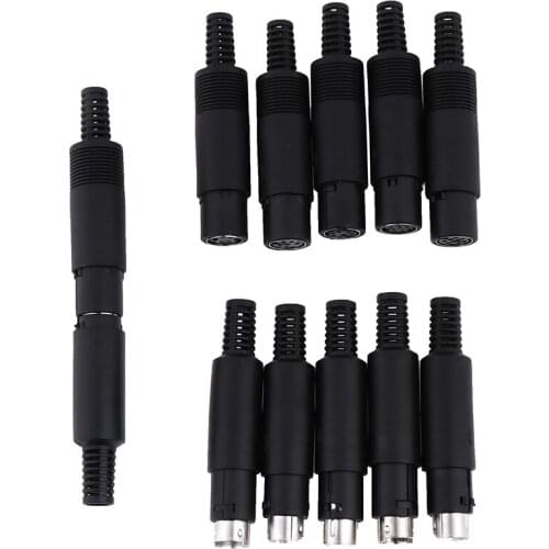 Mini DIN Plug Socket Connector 3/4/5/6/7/8 PIN Chassis Cable Mount Male Female