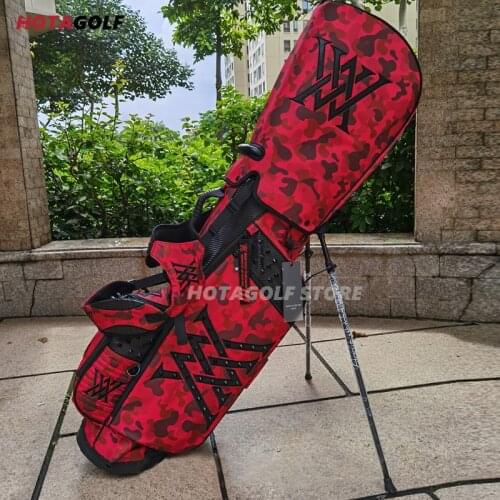 NEW Red Camouflage print golf Standard Ball Golf Bag ANEW Caddy Golf Cart Stuff Stand Tripod Golf Bag Two Caps