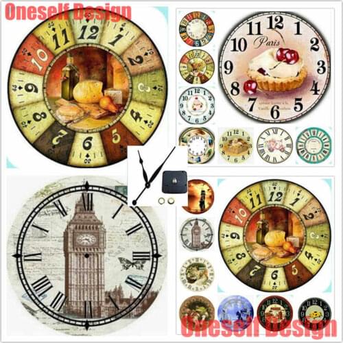 2019new christmas gift 5d diamond painting full square with clock coffee 5d diamond embroidery full set with clock tea free time