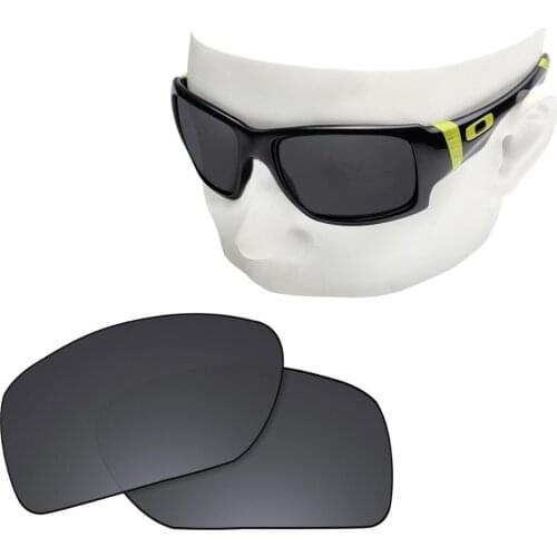 OOWLIT Polarized Replacement Lenses of Black Dark Grey for-Oakley Big Taco OO9173 Sunglasses