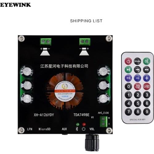 XH-A126 High Power Bluetooth 5.0 Digital Power Amplifier Board TDA7498E Audio Amplifier Module 160W*2