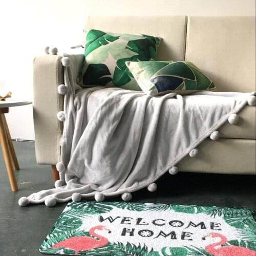 PVC Silk Circle Flamingo Plant Floor Mats Door-to-door Floor Mats Bathroom Non-slip Dust-removing Floor Mats At The Kitchen Door