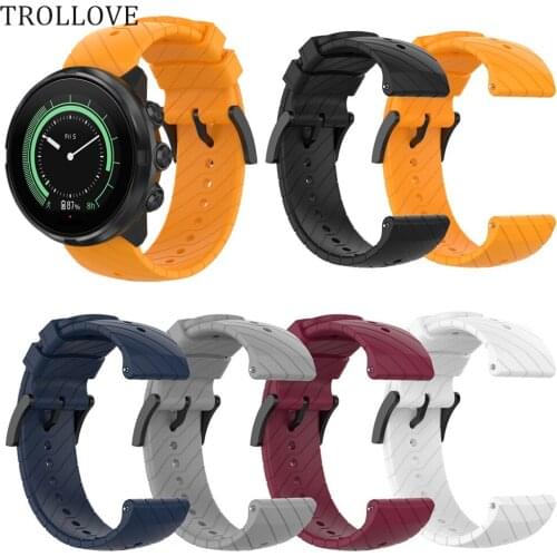 Sports Soft Silicone Replacement Band Strap for Suunto 9/9Baro D5 /Spartan Sport/Wrist HR/Baro Copper Watch Bracelet Watch Belt