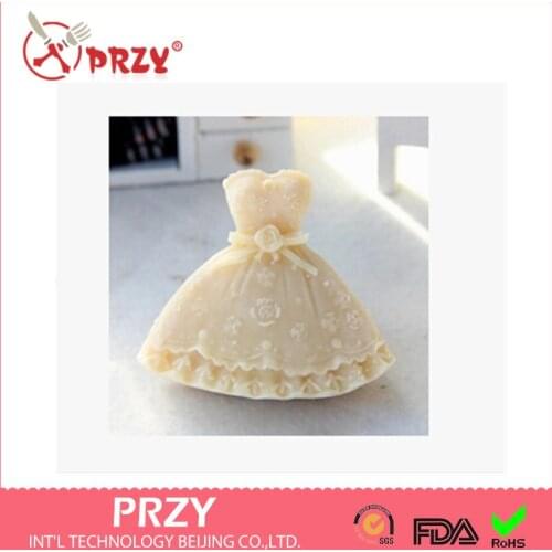 Wedding Bride Skirt Soap Mold Silicone Cake Pan Hansmade Soap Mold Cake Decorating Tools Sugarcraft Aroma Stone Moulds PRZY