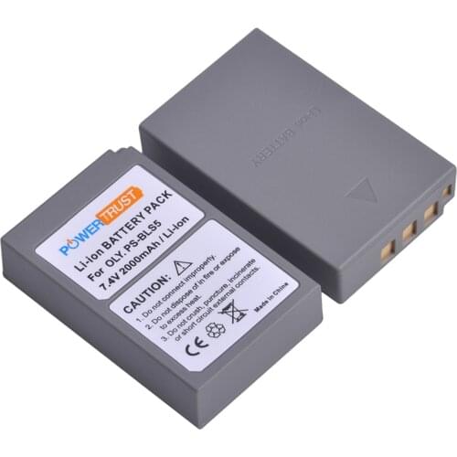 2x 2000mAh PS-BLS5 BLS-5 BLS5 BLS50 Replacement Li-ion Battery for Olympus PEN E-PL2,E-PL5,E-PL6,E-PL7,E-PM2,E-M10,E-M10 II