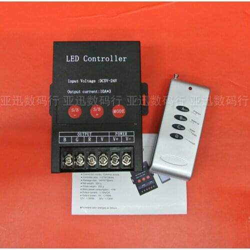 LED Light with Controller / RGB Colorful Light Bar Amplifier 5-24V 30A 360W Light String Module Block Dedicated