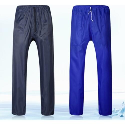 Outdoor Long Rain Pants Men and Women Nylon Riding Split Adult Waterproof Single Double Breathable Thick Wear Rain Gear Y053