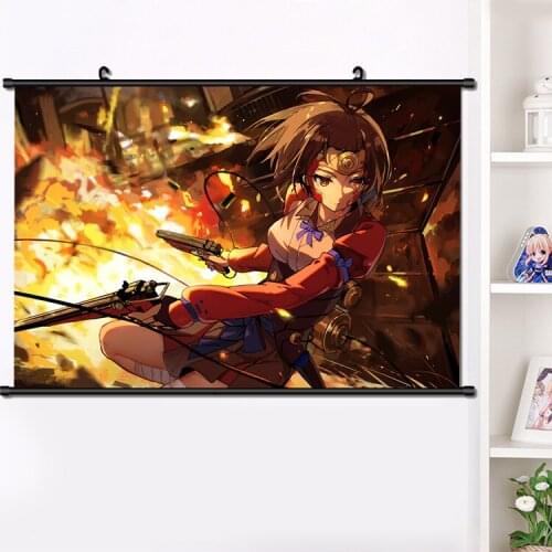 Japan Anime Koutetsujou No Kabaneri Ikoma mumei Ayame Wall Scroll Poster Manga Wall Hanging Poster Home Decoration Art 40*60cm