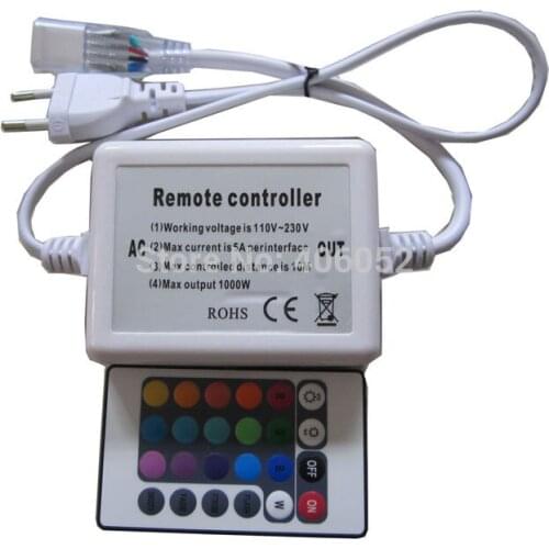 10set/lot AC110V-220V 6A 600W 24 keys IR RGB led controller
