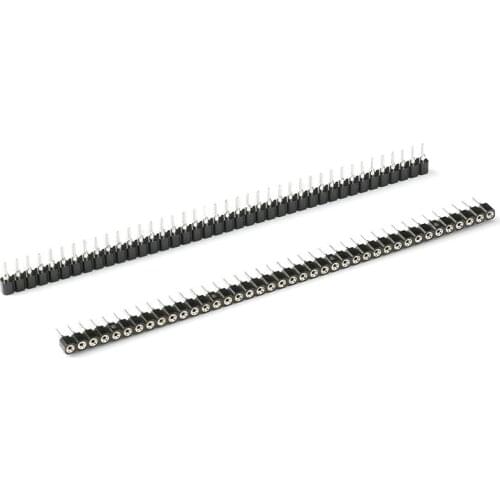 10pcs 40 Pin Connector Header Round Needle 1x40 Golden Pin Single Row Male 2.54mm Breakable Pin Connector Strip