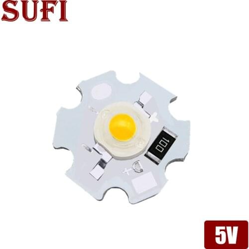 10pcs DC5v Lamp Board USB Power Supply High Power Lamp Beads 1W 3W White Warm Red Green Blue 20mm With Aluminum Substrate