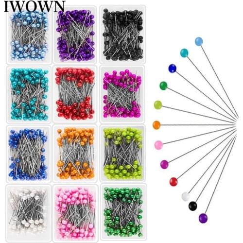 100pcs Straight Pins 38mm Pearlized Head Sewing Pins Dressmaking Pin for DIY Fabric Jewelry Flower Decoration Sewing Craft