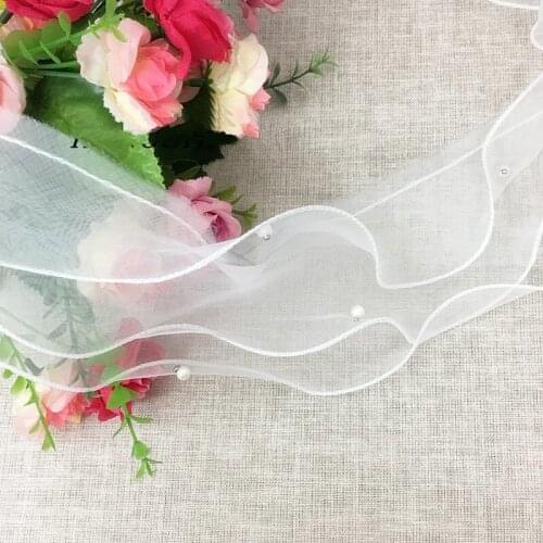 10Y/lot transparent beaded wave lace accessories off white lace tirm wedding lace decoration