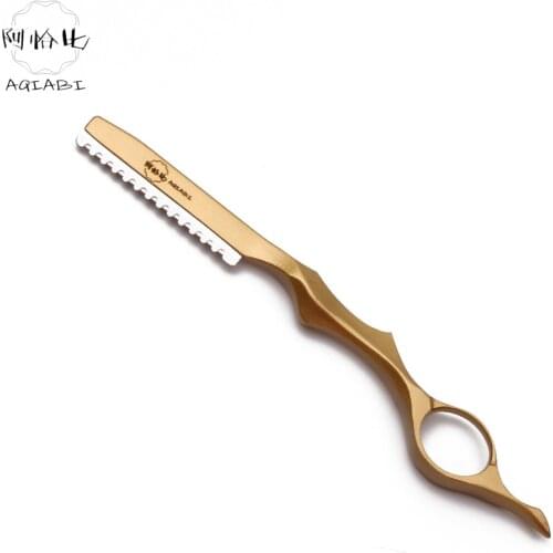 17.5cm AIQABI Brand Change Blade Type Knife Professional Sharp Barber Razor Hair Razor Hair Cut Razor Thinning Knife A6100