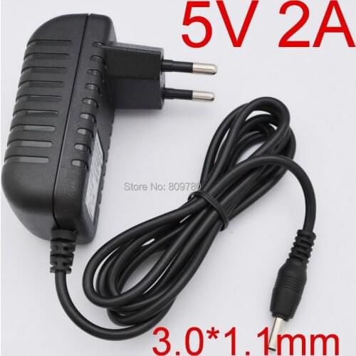 50PCS 5V 2A DC 3.0x1.1mm Charger Power Supply Adapter for Tablet Huawei Mediapad 7 Ideos S7, S7 Slim, S7-301U,S7-301W, S7-301C
