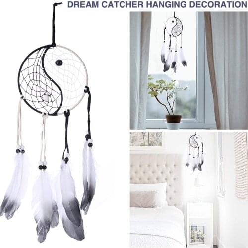 Large Feathers Tai chi Catcher Car Wall Hanging Decoration DIY Event Party Supply Gift Wind Chimes Hanging Decorations