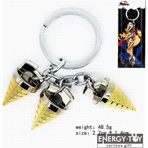 5pcs/set Anime Gurren Lagann Golden Core Drill Metal 3 pendant toy fashion alloy keyring key chain