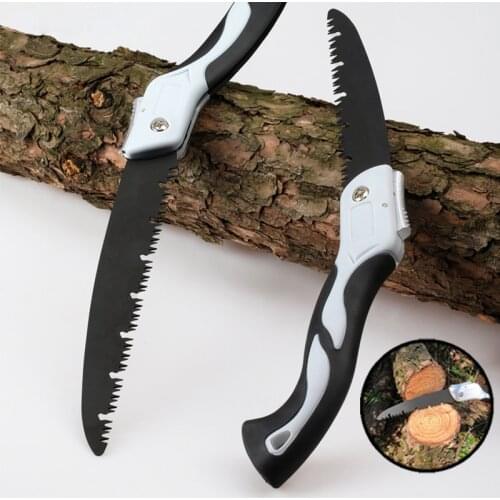 Woodworking Hand Fold Saw Cutting Tools Collapsible Handle Sharp SK5 Steel U-Shaped Turbine Saw
