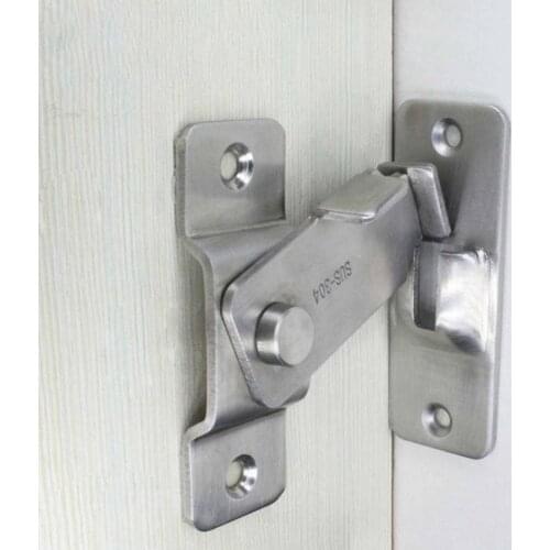 Door Bolts Door Buckle 90 Degree Stainless Steel Anti-theft Door Window Latch Screw Locker Home Improvement Hardware Accessories