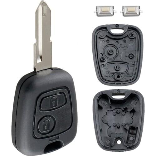 2 Buttons Car Remote Key Shell with 206 and Micro Switches Fit for Peugeot