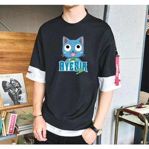 Anime Fairy Tail T-shirt Unisex Manga Streetwear T-shirt Casual Short Sleeve Teenagers Cartoon t Shirt
