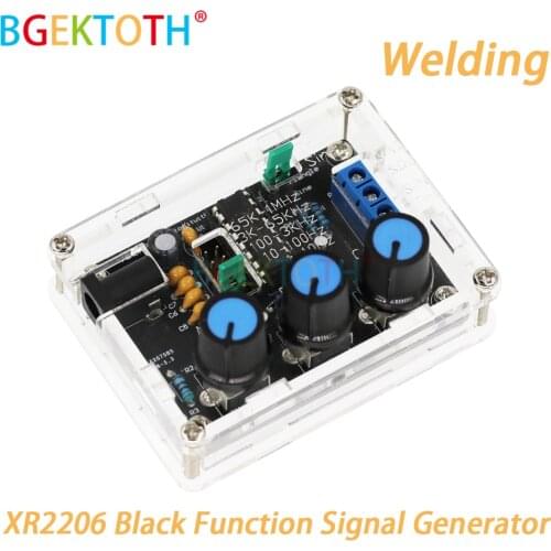 Function Signal Generator Sine/Triangle/Square Full Assembled Welding Signal Generator Adjustable Frequency Amplitude XR2206
