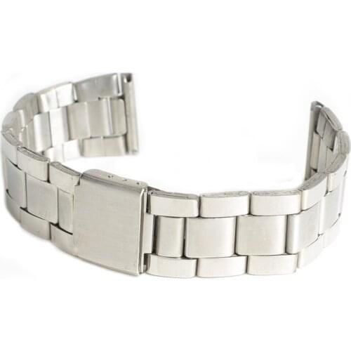 2019 New Classic 20mm Silver Color Straight End Stainless Steel Watch Band Fashion Metal Watchbands horlogeband bande montre