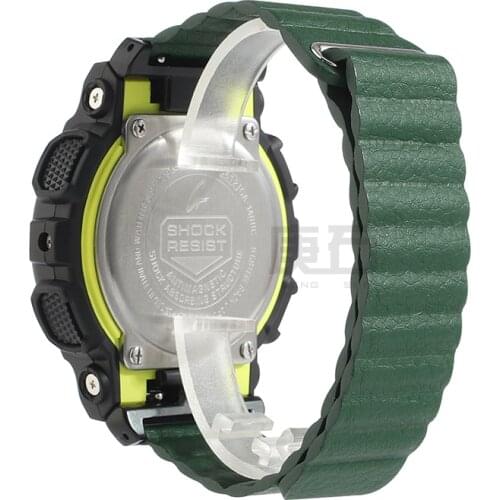 Gengshi Leather loop WatchBand Strap For GA-110 GA-140 GA-400 GAW-100 GAW-100ar GA- 700