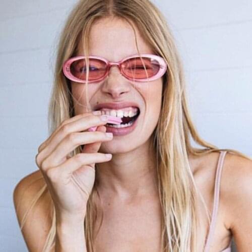 HKNA Small Oval Sunglasses Women Luxury Brand Sun Glasses for Women/Men Candy Color Round Sunglasses Vintage Oculos De Sol Gafas