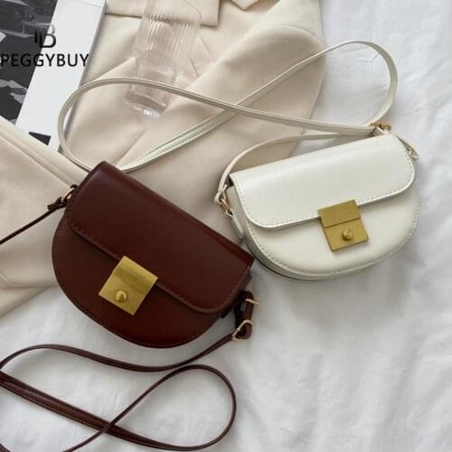 Fashion flap crossbody bags for women vintage PU leather small bag clutches casual shoulder messenger bag small handbags