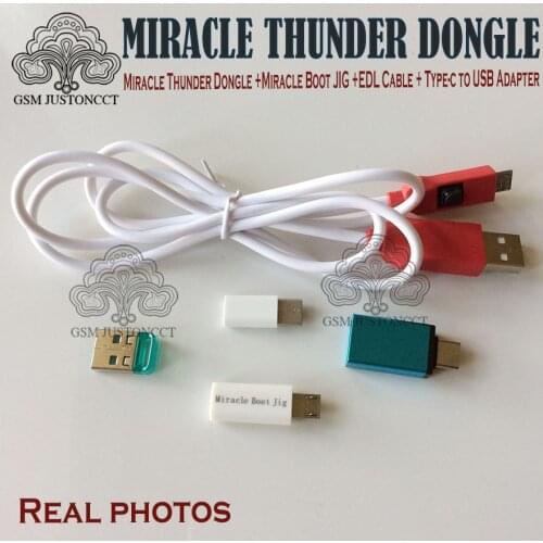 2020 Newest Original Miracle Thunder Dongle + Miracle Boot JIG +EDL Cable + Type-c to USB Adapter no need miracle box and key