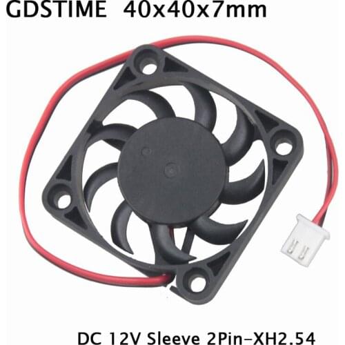 10pcs LOT Gdstime DC 12V 4007 4cm 40mm 40x40x7mm DC PC Computer Heatsink Brushless Cooing Cooler Fan 2Pin XH2.54 Connector