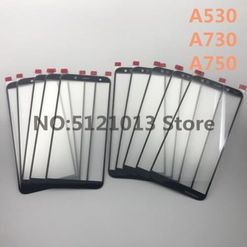 10pcs Original External Glass for Samsung Galaxy A8 A530 A8+plus A730 A7 A750 2018 LCD Display Touch Screen Front Glass lens
