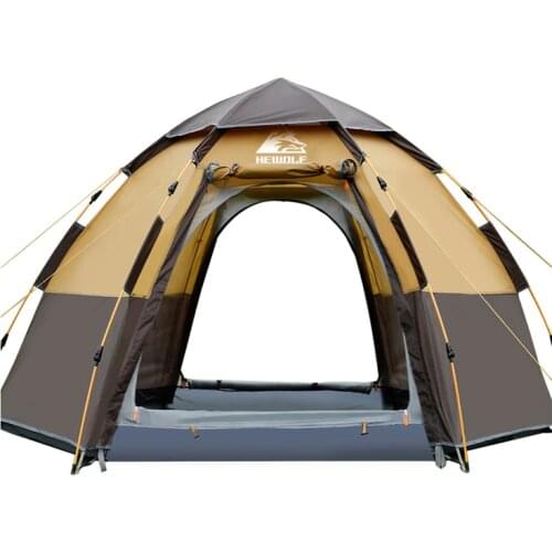 Automatic Tent Outdoor 3-4 Person Large Family Double Deck Tent Anti-UV Waterproof Camping Beach Tent Fishing Hiking Picnic
