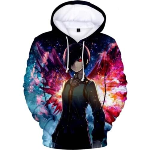 Popular Tokyo Ghoul 3D Hoodies Men Sweatshirts Women Harajuku Kids Pullovers Suitable Comic Tokyo Ghoul Boys Girls Kids Clothes
