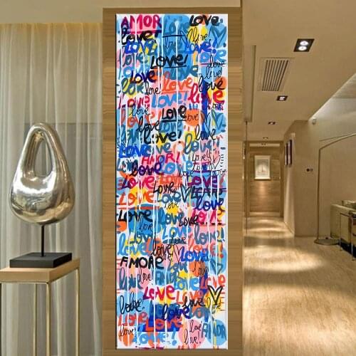 Scandinavian Style Love Poster Colorful Full Love Canvas Painting Graffiti Wall Pictures For Living Room Nordic Decor Home Art