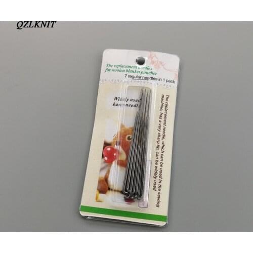 QZLKNIT needle pen the poking fun tools for wool felt 7pcs replace naked needles DIY poking embroidery knitting process tools