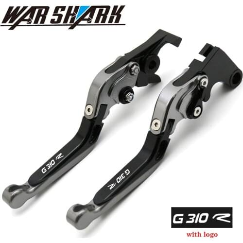 With LOGO Motorcycle Accessories Adjustable Extendable Folding Brake Clutch Lever for BMW G310R G 310R G310 R 2017 2018 2019