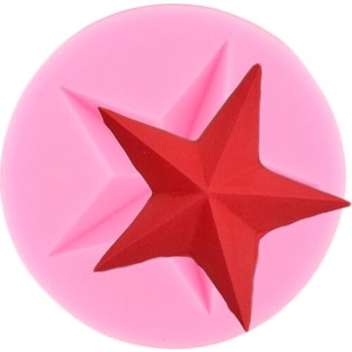 Five Pointed Star Shape Silicone Mold DIY Party Fondant Cake Decorating Tools Cookie Baking Molds Chocolate Candy Clay Moulds