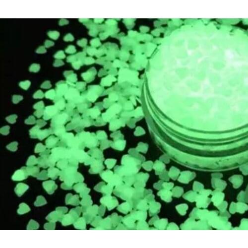 6 Shapes 5 Grams-Glow in The Dark Cosmetic Glitter-Luminous Nail Glitter Sequins 3D Fluorescent Nail Glitter Flakes Glow in Dark